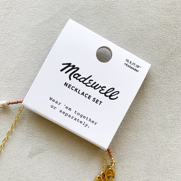 SOLD. Madewell Floral Beaded and Coin Necklace Set - Picture 4 of 5